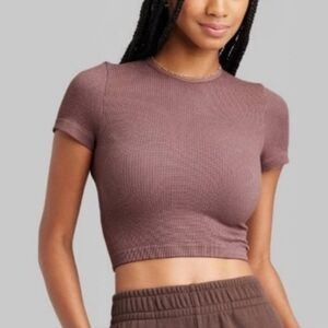 Wild Fable Textured Crop Top